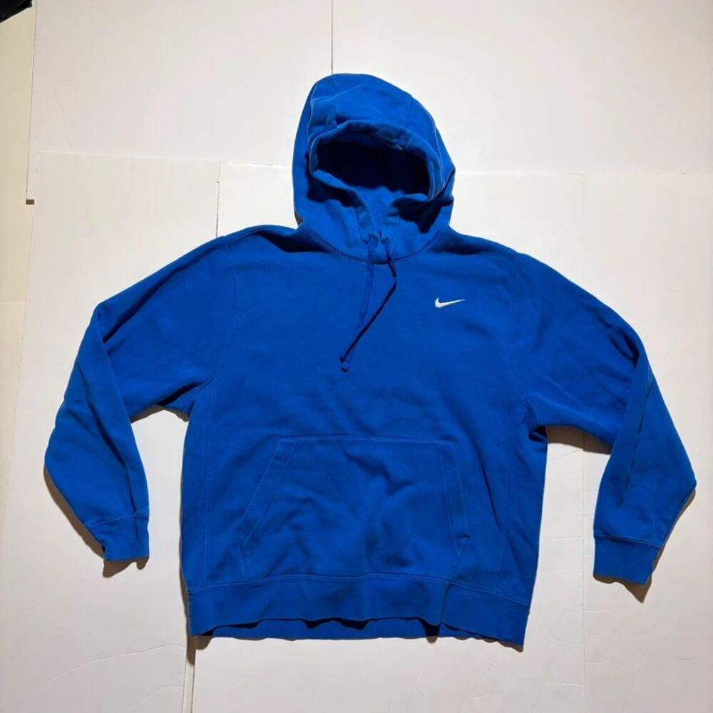 Blue Nike Hoodie Embroidered Swoosh